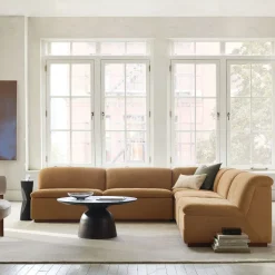 Calvin Leather Armless 5-Piece L-Shaped Sectional (113.5")