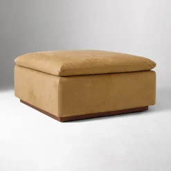 Calvin Leather Ottoman