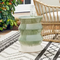 Cami Indoor/Outdoor Ceramic Round Side Table (13")