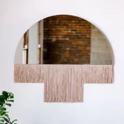 Candice Luter Duet Fringe Half Circle Wall Mirror