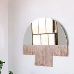 Candice Luter Duet Fringe Half Circle Wall Mirror