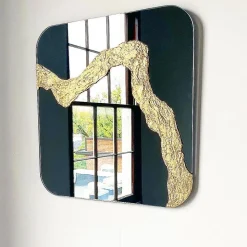 Candice Luter Glissando Square Crossover Wall Mirror