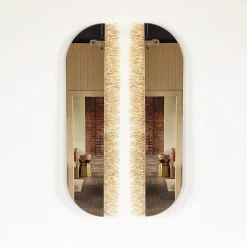 Candice Luter Refract Raffia Racetrack Wall Mirror Set