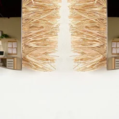 Candice Luter Refract Raffia Racetrack Wall Mirror Set