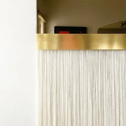 Candice Luter Svara Fringe Arched Wall Mirror w/ Accent Bar