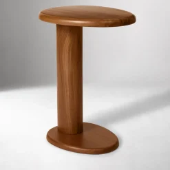 Cannellini Solid Wood C-Side Table (19")