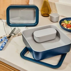 Caraway 10-Cup Square Glass Food Container w/ Lid