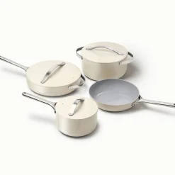 Caraway Nontoxic Ceramic Nonstick Cookware Set w/ Storage