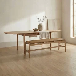 Carlisle Leather Dining Bench (64.5")