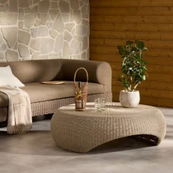 Cartersville Woven Outdoor Coffee Table (50")