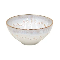 Casafina Taormina Stoneware Gold-Rimmed Cereal Bowls (Set of 4)