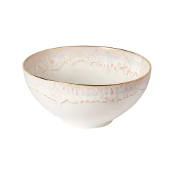 Casafina Taormina Stoneware Gold-Rimmed Serving Bowl