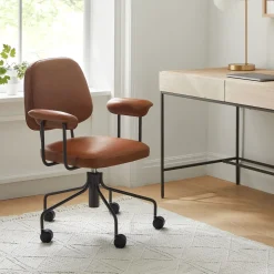 Cash Leather Swivel Office Chair