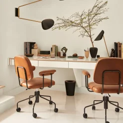 Cash Leather Swivel Office Chair