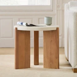 Cassian Concrete Top Side Table (20")