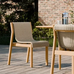 Cassis Outdoor Teak Stacking Dining Chair (Set of 2)