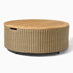 Cassis Outdoor Teak Storage Coffee Table (32")