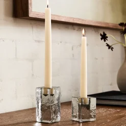 Cast Glass Taper Holders
