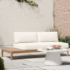 Catalina Outdoor Reversible Armless Sofa w/ Table (77")