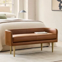 Celine Leather Bench - Metal Legs