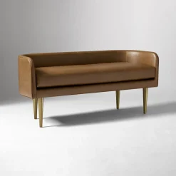 Celine Leather Bench - Metal Legs