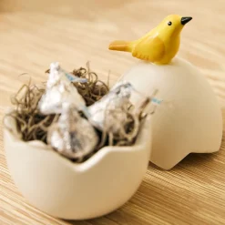 Ceramic Egg Lidded Boxes
