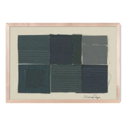 Checkered Indigo Framed Wall Art by Shaina Page