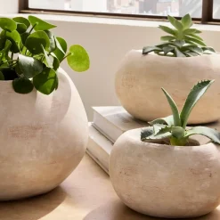 Chloe Textured Stone Planters