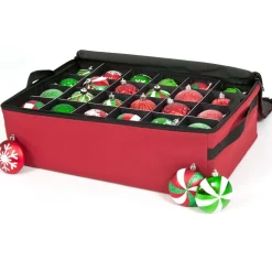 48 Christmas Ornament Storage Box w/ Clear Lid