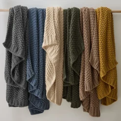Chunky Cotton Knit Throw