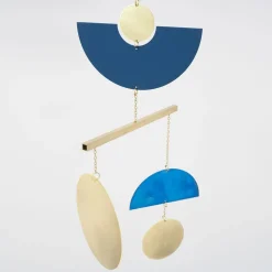 Circle & Line Blue Patina Pivot Mobile