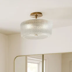 Citrine Glass Flush Mount (14")