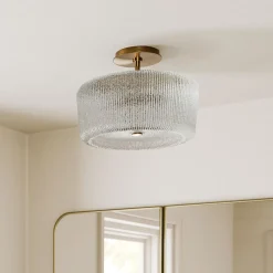 Citrine Glass Flush Mount (14")