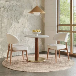 Claire Restaurant Round Dining Table - Quartz