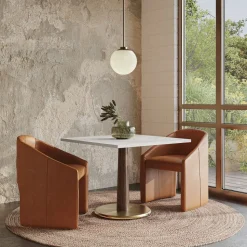 Claire Restaurant Square Dining Table - Quartz