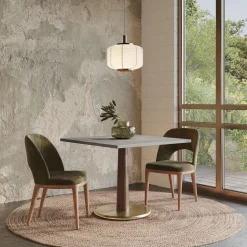 Claire Restaurant Square Dining Table - Quartz