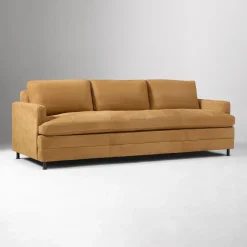 Clarisse Leather Sofa (76"–96")