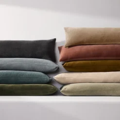 Classic Cotton Velvet Oversized Lumbar Pillow Cover