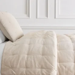 Classic Cotton Velvet Tack Stitch Quilt & Shams