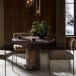 Claudelle Marble Bistro Dining Table (42")