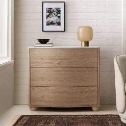 Clementine Marble 3-Drawer Dresser (36")