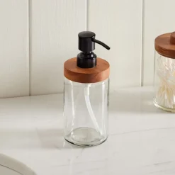 Clover Wood & Glass Bath Accessories