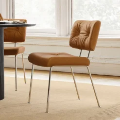 Colombo Tufted Leather Dining Chair