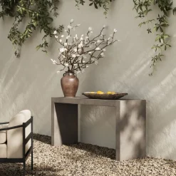 Concrete Waterfall Indoor/Outdoor Console Table (62")