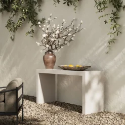 Concrete Waterfall Indoor/Outdoor Console Table (62")