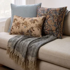 Cool Florals Pillow Cover & Throw Set