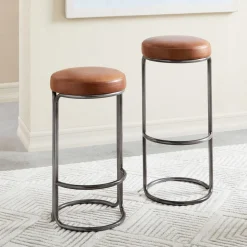 Cora Leather Counter Stool