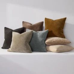 Corded Bias Velvet Pillow Cover