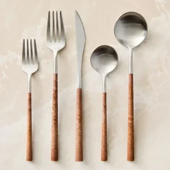 Costa Nova Mito Brushed Stainless Steel Flatware Sets