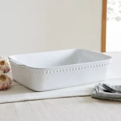 Costa Nova Pearl White Rectangular Baker